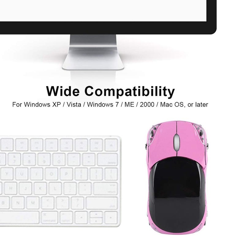 Lazmin Mouse, 2.4G Mouse Bluetooth Optical Mouse 1600DPI for Mac/ME/Windows PC/Tablet Gaming Office (Pink) - Image 5